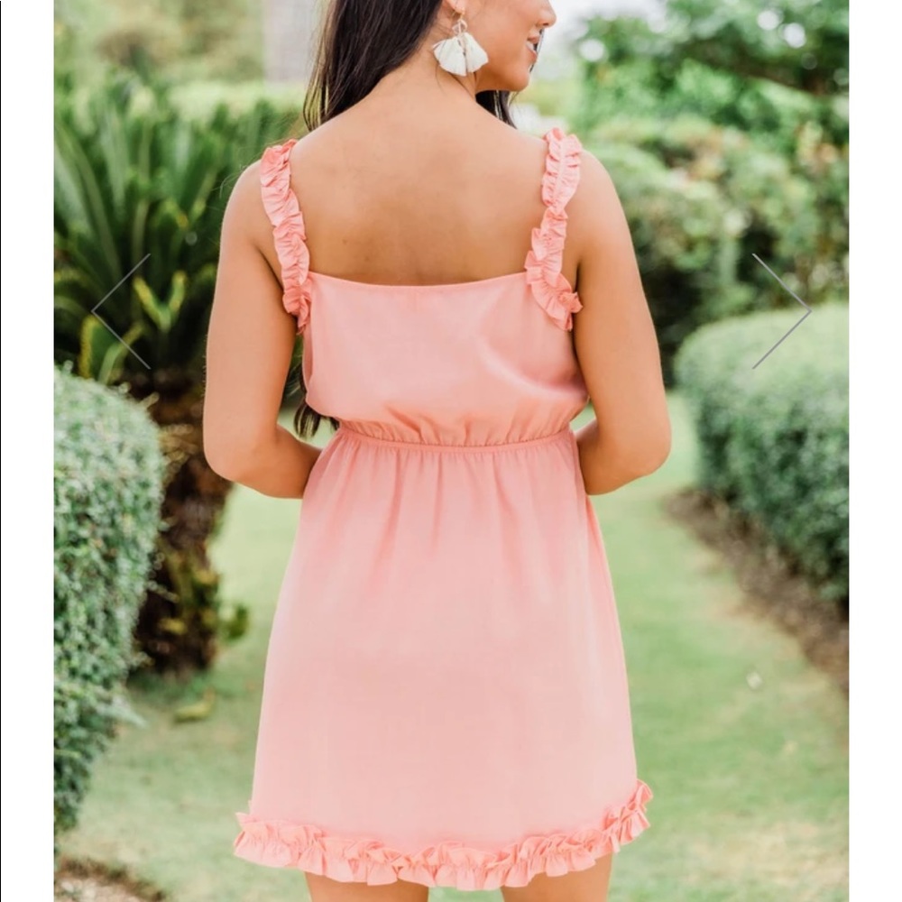 Pink lily If You Can Catch Me Peach Dress